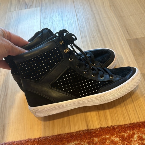 Rebecca minkoff leather studded high sneakers, size 7 - Picture 6 of 6